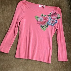 Anthropologie  salmon colored shirt